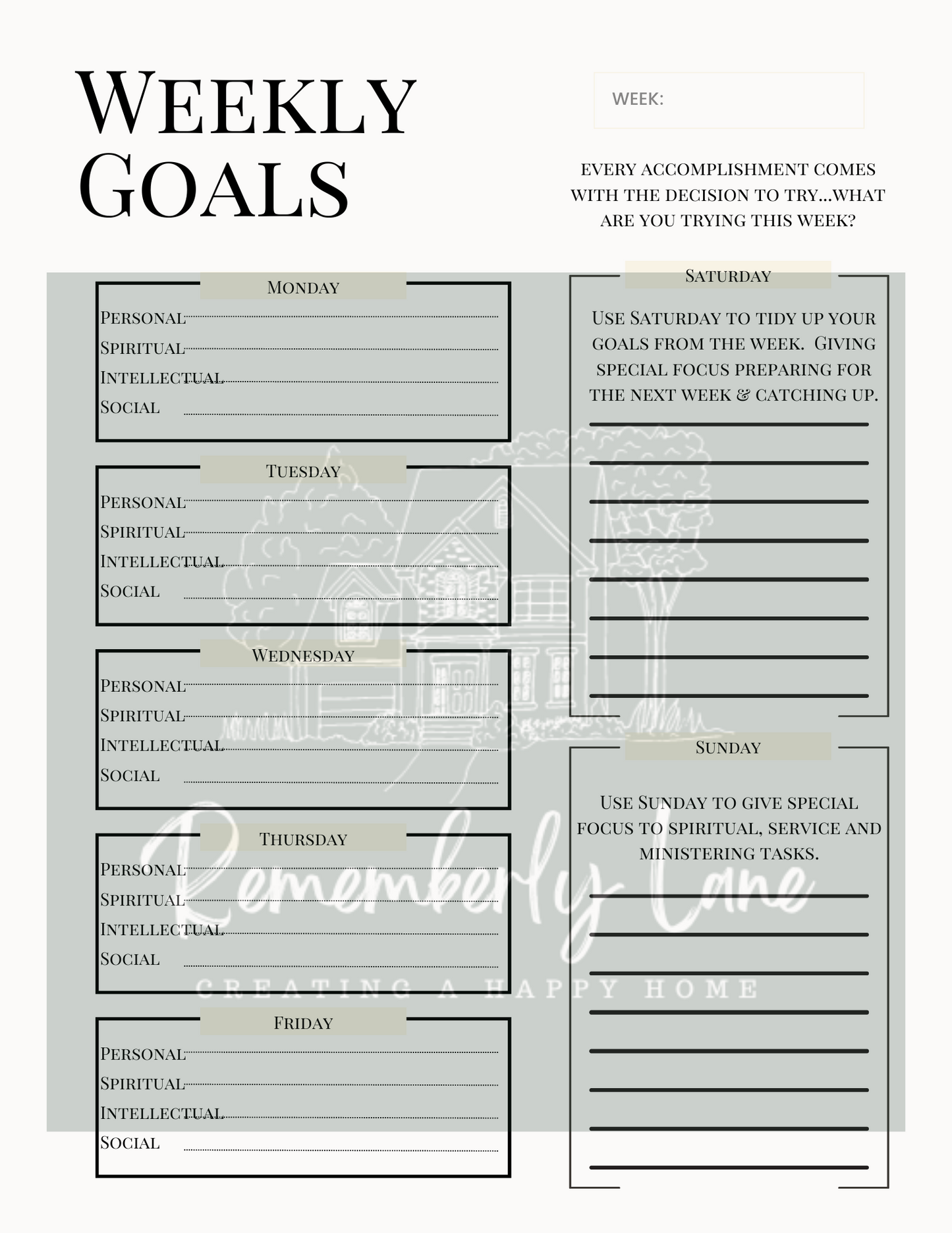 Goal Planning Journal using the SMART goal planning method to increase productivity and achieve personal and professional goals